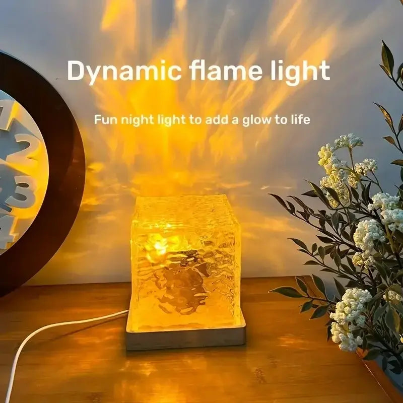 Crystal Lamp With LED Fluorescent Projector