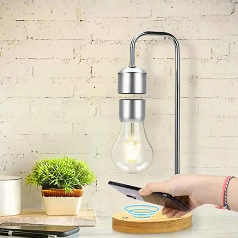 Levitating Wireless Charging Lamp