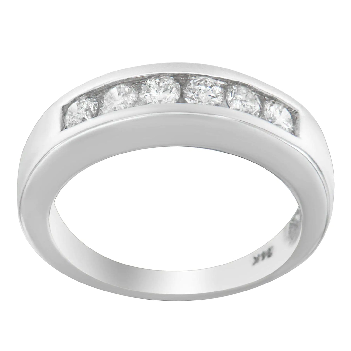 14K White Gold 3/4ct. TDW Diamond Channel Band Ring (H-I, I1-I2)