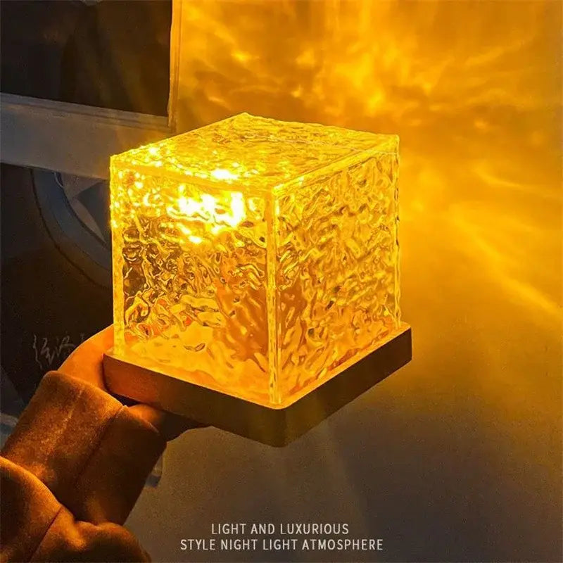 Crystal Lamp With LED Fluorescent Projector