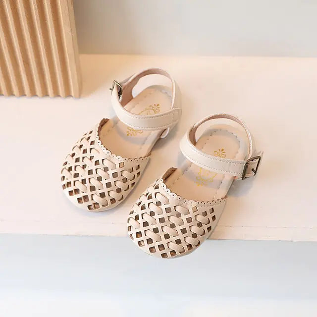 Little Girlt Soft Pu Leather Sliders